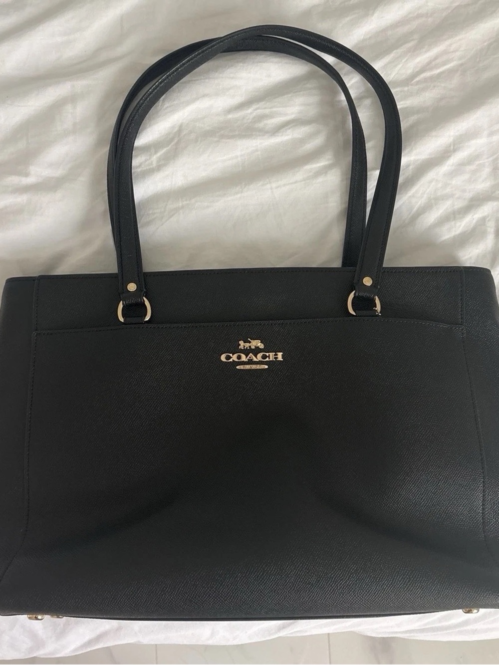 Coach Black Leather Tote